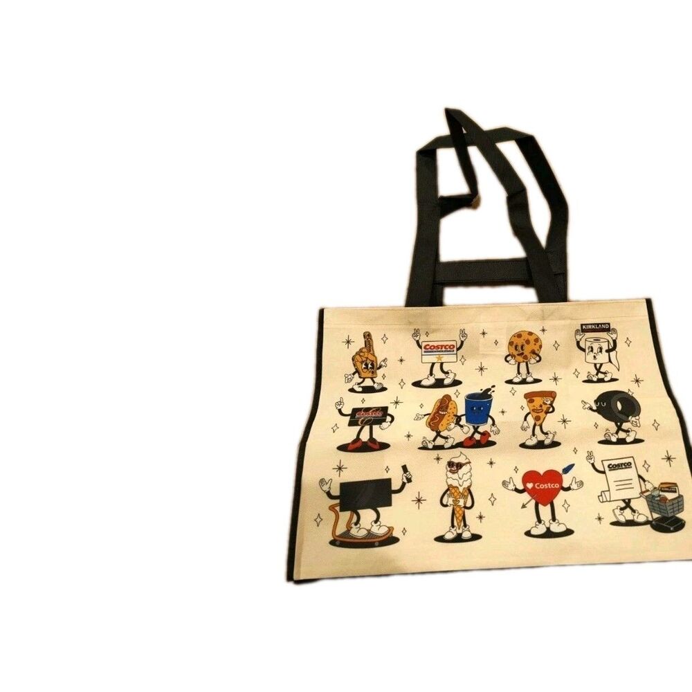 COSTCO KEEP COOL REUSABLE CHARACTER TOTE SHOPPING BAGS -4 BAGS -LARGE HEAVY DUTY - Picture 8 of 10